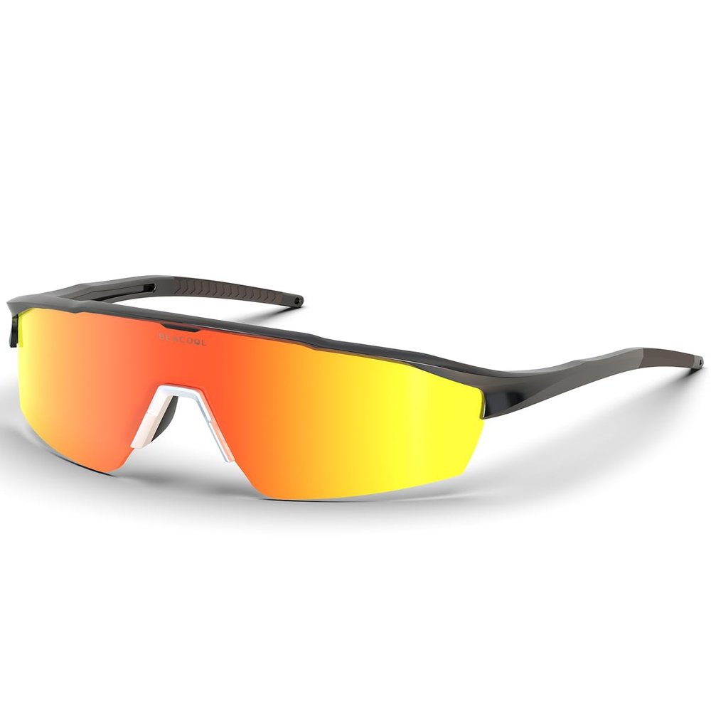 BEACOOL Polarized Sports Cycling Glasses Men Women UV400 Baseball Sunglasses TR90 Frame for Fishing Running Golf Softball