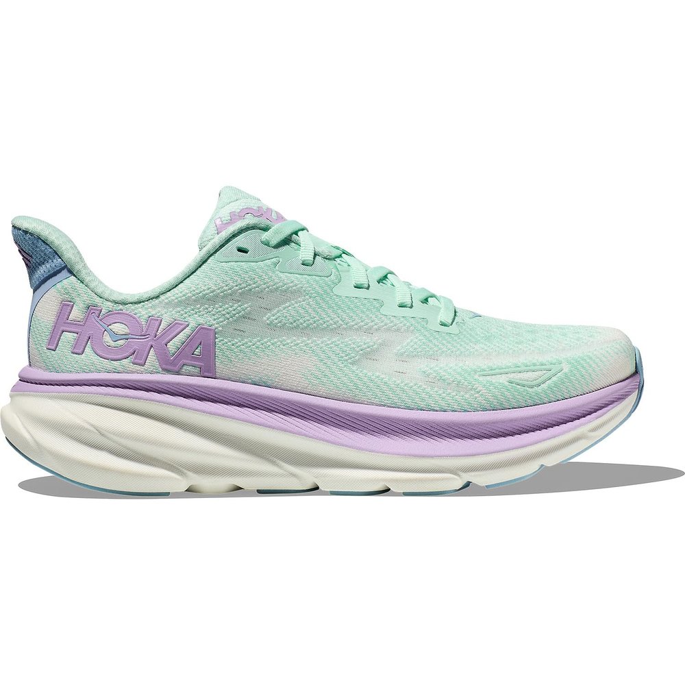 Hoka Women's W Clifton 9Sneaker, Sunlit Ocean Lilac Mist, 10.5 US