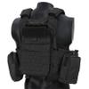 Cilbmua Tactical Vest Quick Release for Men Outdoor Molle Airsoft Vests Adjustable Breathable Weighted Gear for CS/Training (Black) view 3