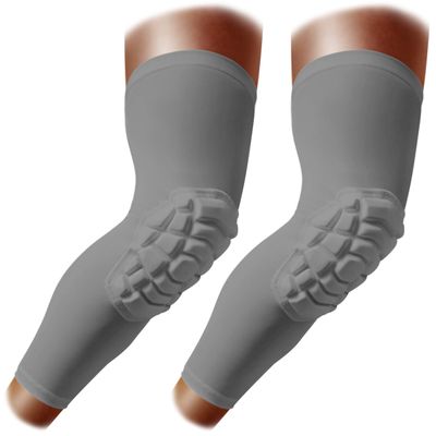 ZODEYI Knee Pads Wrestling Knee Sleeve Compression Leg Sleeves for Volleyball Basketball, Knee Compression Sleeve for Youth and Adult(Gray_L_2 Pcs)