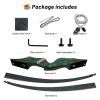 60 Black Hunter Longbow 20-60 Lbs Archery Hunting Bow Set for Left Hand Bow with Stringer Tool Archery Bows for Adults and Beginner Target Practice (50LBS) view 2