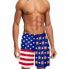Custom Men's Swim Trunks with Face Photo, Personalized American Flag Print Beach Board Shorts Quick Dry Surfing Swimwear Dog Face Customized Gifts for Dad Husband BF Birthday view 1