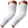 ZODEYI Knee Pads Wrestling Knee Sleeve Compression Leg Sleeves for Volleyball Basketball, Knee Compression Sleeve for Youth and Adult(White_XXL_2 Pcs) view 1