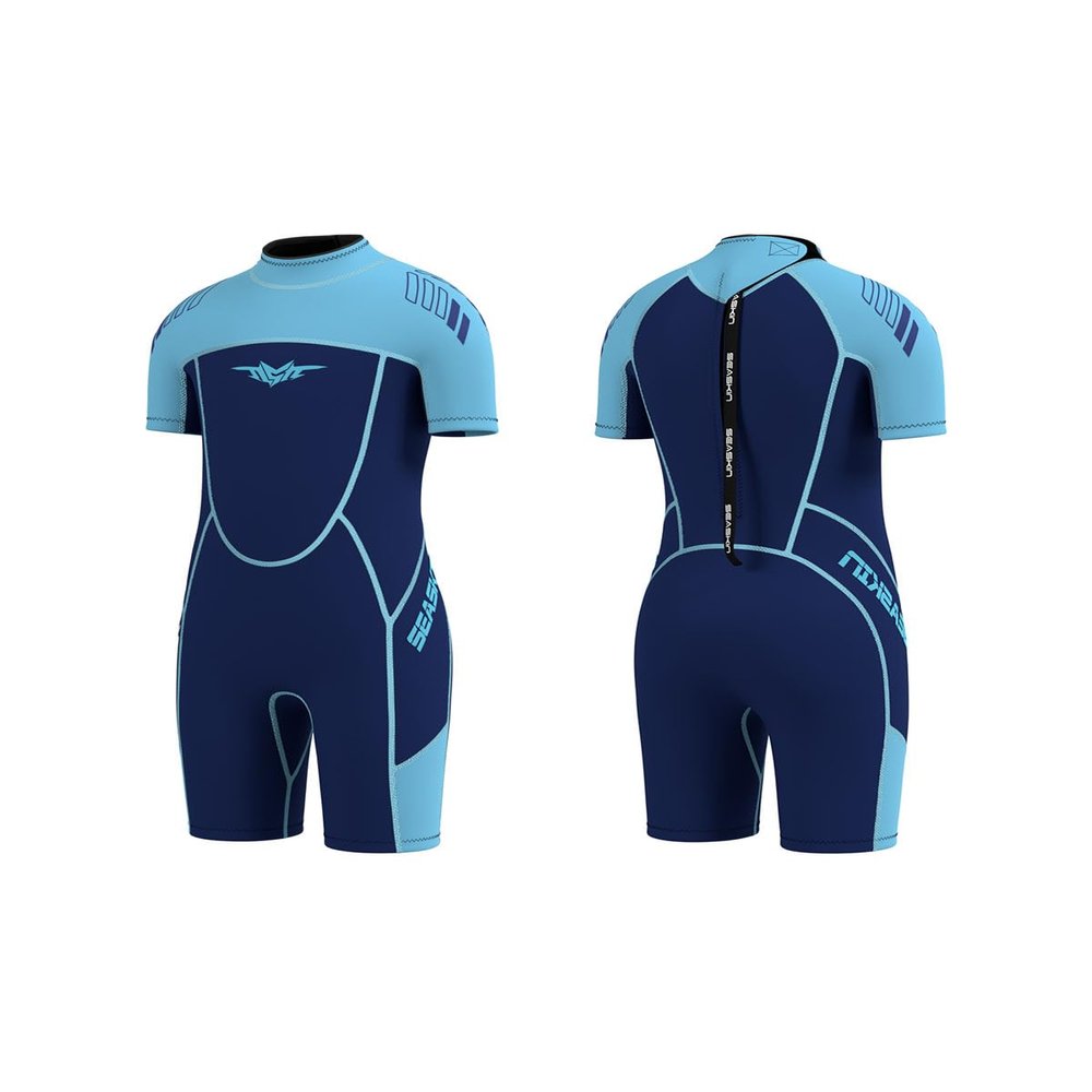 Seaskin Kids Wetsuit for Boys Girls Toddler 3mm Back Zip Thermal Swimsuits