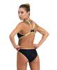 ARENA One Women's Evanescence Swimsuit Tech One Back One Piece Construction MaxLife Training Suit, Black/Multi/Gold, US Size 24 view 2