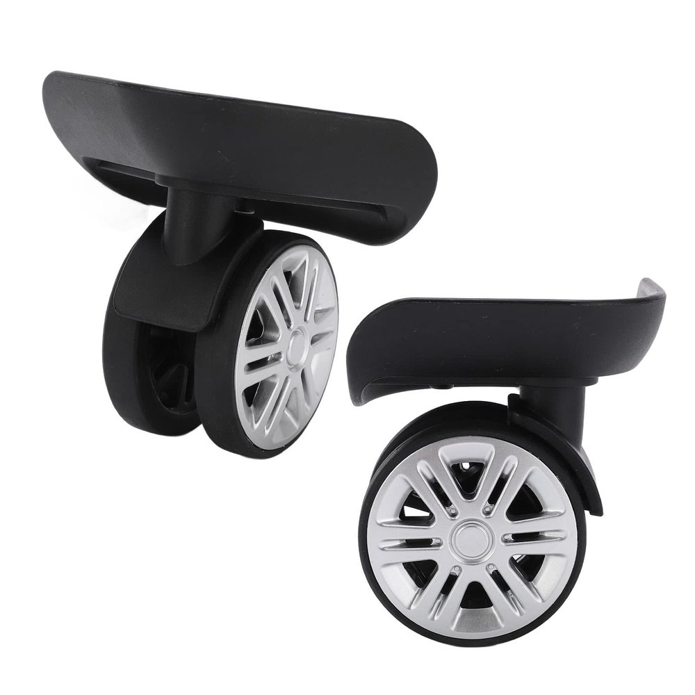 1 Pair Luggage Replacement Wheels Smooth Performance Mute Swivel Suitcase Luggage Caster Wheels Repair Parts Durable Replacement
