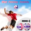 Lenwen 2 Pack Beach Volleyball Official Size 5 for Indoor Outdoor, Waterproof Soft Volleyball with Pump for Adult Beginner Beach Game Gym(Purple, Pink, White) view 3