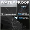 33,000ft Women's Rain Pants, Waterproof Lightweight Breathable Rain Overall Hiking Pants Black view 3