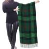 LMNSWDA Ross Clan Hunting Tartan Scottish Green Plaid Women's Fashion Cashmere Feel with Tassel Large scarf warm party shawl Wraps view 2