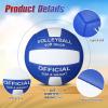 Lenwen 2 Pack Volleyball Official Size 5, Blue-White, Red-White view 2