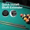 Leapiture 3/8-8 Teeth Pool Extension Cue 2oz Billiard Middle Shaft Extender Adapter Telescopic Cue Extender Pool Expand Cue view 3