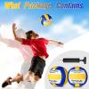 Lenwen 2 Pack Beach Volleyball Official Size 5 for Indoor Outdoor, Waterproof Soft Volleyball with Pump for Adult Beginner Beach Game Gym(Blue, Yellow, White) view 2