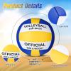 Lenwen 2 Pack Beach Volleyball Official Size 5 for Indoor Outdoor, Waterproof Soft Volleyball with Pump for Adult Beginner Beach Game Gym(Blue, Yellow, White) view 3