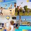 Lenwen 2 Pack Beach Volleyball Official Size 5 for Indoor Outdoor, Waterproof Soft Volleyball with Pump for Adult Beginner Beach Game Gym(Blue, Yellow, White) view 4