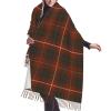 LMNSWDA Red and Green Bruce Clan Tartan Women's Fashion Cashmere Feel with Tassel Large scarf warm party shawl Wraps view 1