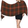 LMNSWDA Red and Green Bruce Clan Tartan Women's Fashion Cashmere Feel with Tassel Large scarf warm party shawl Wraps view 3