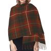 LMNSWDA Red and Green Bruce Clan Tartan Women's Fashion Cashmere Feel with Tassel Large scarf warm party shawl Wraps view 4