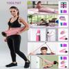 1/3 Pink Yoga Mat Thick, Yoga Set for Beginners Include High Density Pink Yoga Mat with Multi-loops Strap, Blocks, Booty Resistance Band Set, Door Anchor, Carring Strap view 2