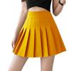 TONCHENGSD Women's High Waist Pleated Mini Skirt Skater Tennis Skirt (Gold,L) view 2