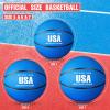 Libima 4 Pcs Rubber Basketball with Pump Official Size Indoor Outdoor Basketball Game Practice Training Kids Women Men Streetball Back to School Sport Gift(Size 5,Red, Green, Purple, Blue) view 2