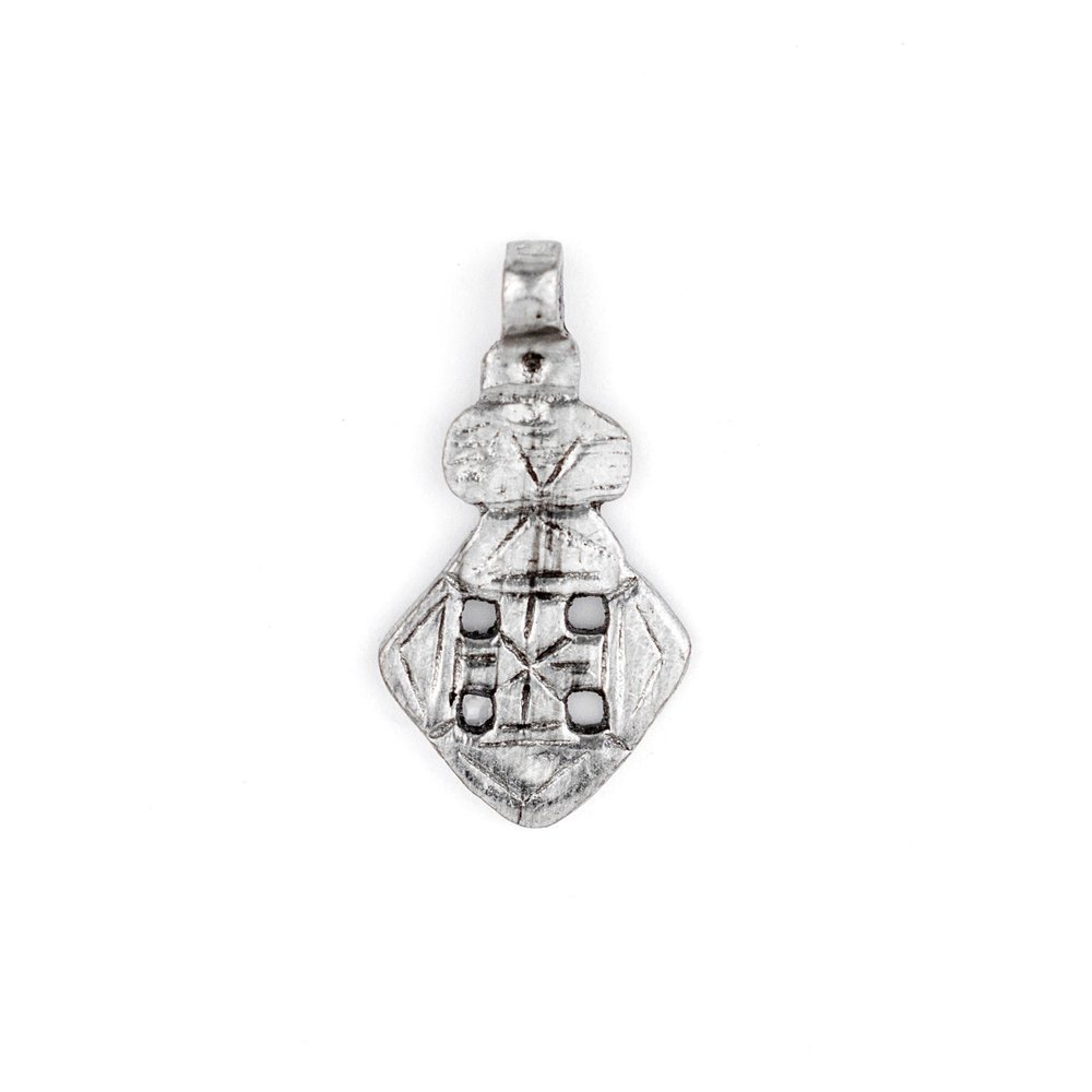 The Bead Chest Silver Ethiopian Coptic Cross Pendant, African Abyssinian Design, Orthodox Christian Pendant for Jewelry