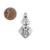The Bead Chest Silver Ethiopian Coptic Cross Pendant, African Abyssinian Design, Orthodox Christian Pendant for Jewelry view 2