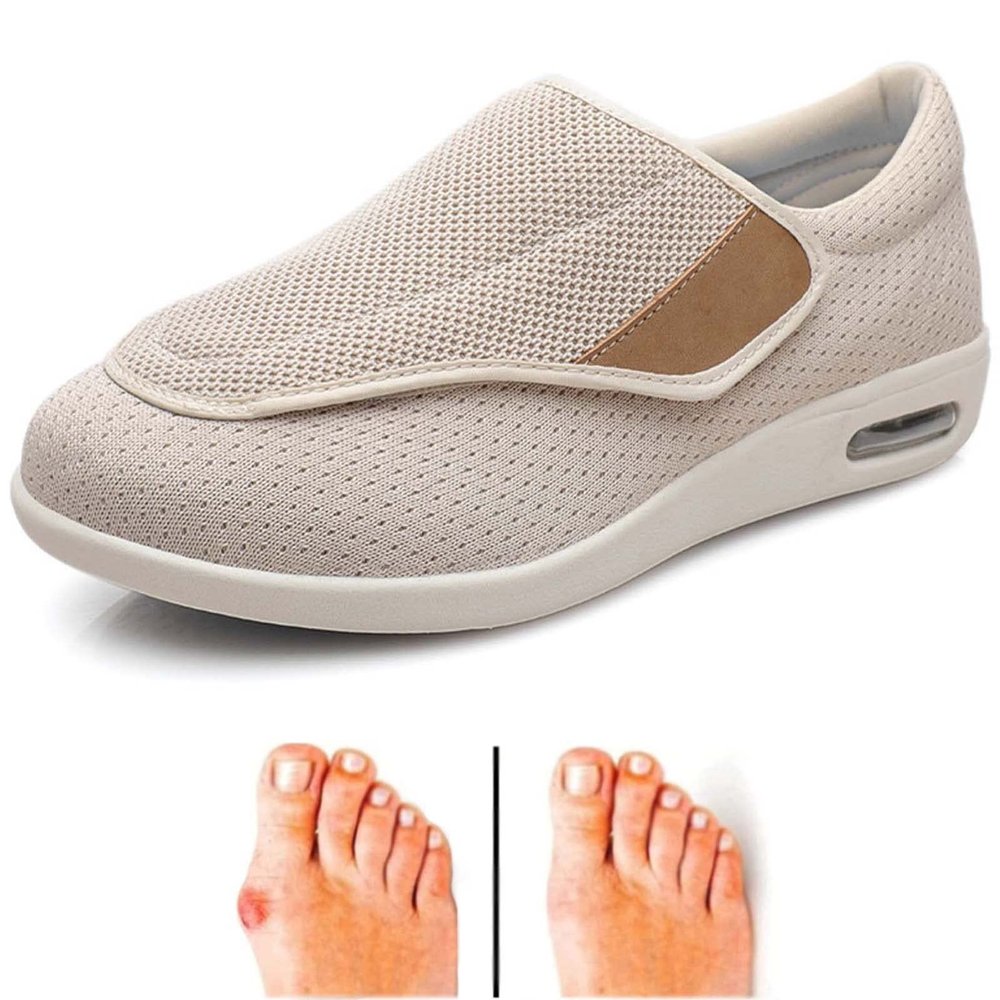 Women Slip On Shoes with Arch Support,Women's Walking Shoes with Arch Support, Diabetic Shoes Adjustable Closure Men 8/Women 9.5