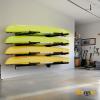 Bonnlo Kayak Wall Mount Rack for 3 Kayaks or 4 Paddle Boards with Adjustable Supports, Kayak Paddle Holder for Garage Storage, Shed Shelving Weight Capacity 550 LBS Spacesaver view 2