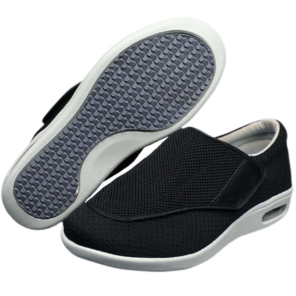 Women Slip On Shoes with Arch Support,Adjustable Closure Lightweight Breathable, Swollen Feet Walking Edema Sneakers Men 5/Women 6