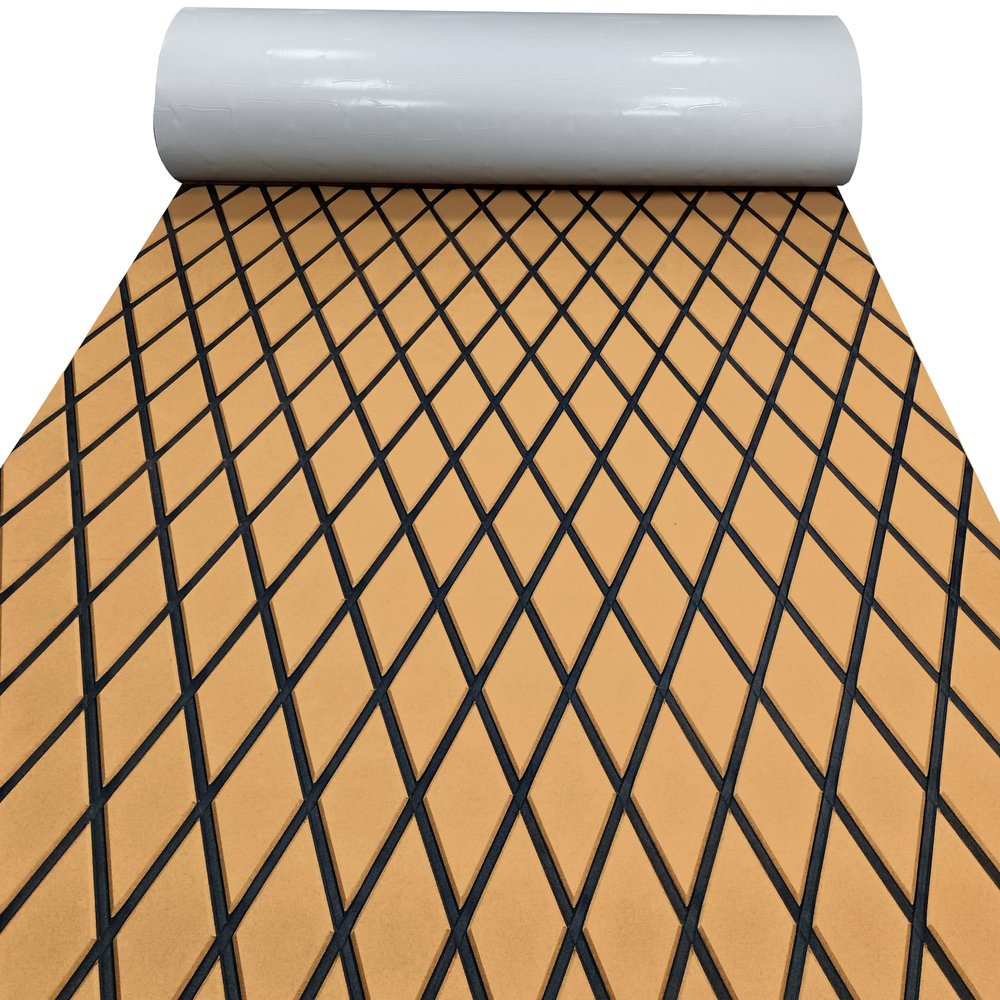 LSS laidi Boat Flooring Eva Foam Decking Marine Non-Slip Self-Adhesive Flooring for Motorboat Fishing Boat RV Yacht Kayak Swimming Pool 110.2''/102.3''/94.5''/86.6''/59''/X37.4''