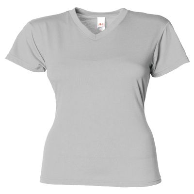 A4 Women's Softek Short Sleeve Tee NW3013 Silver