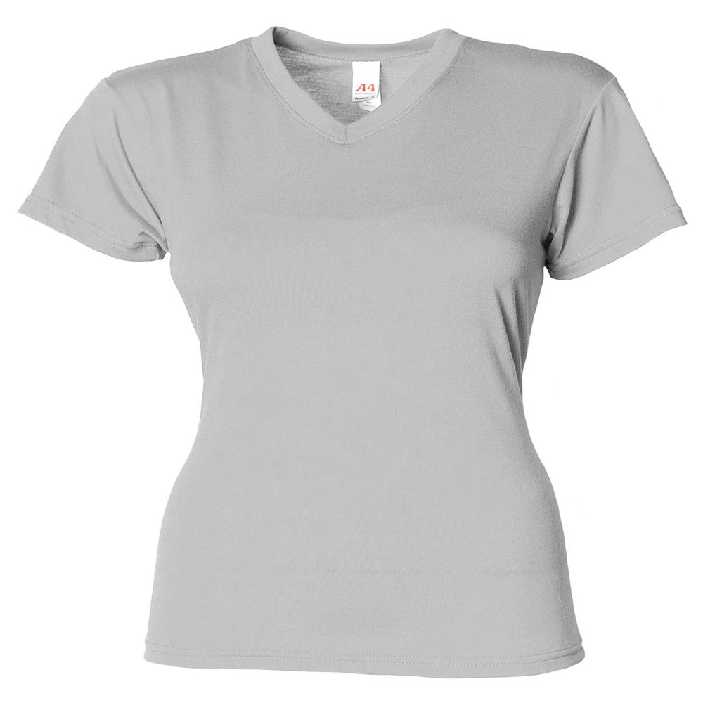 A4 Women's Softek Short Sleeve Tee NW3013 Silver