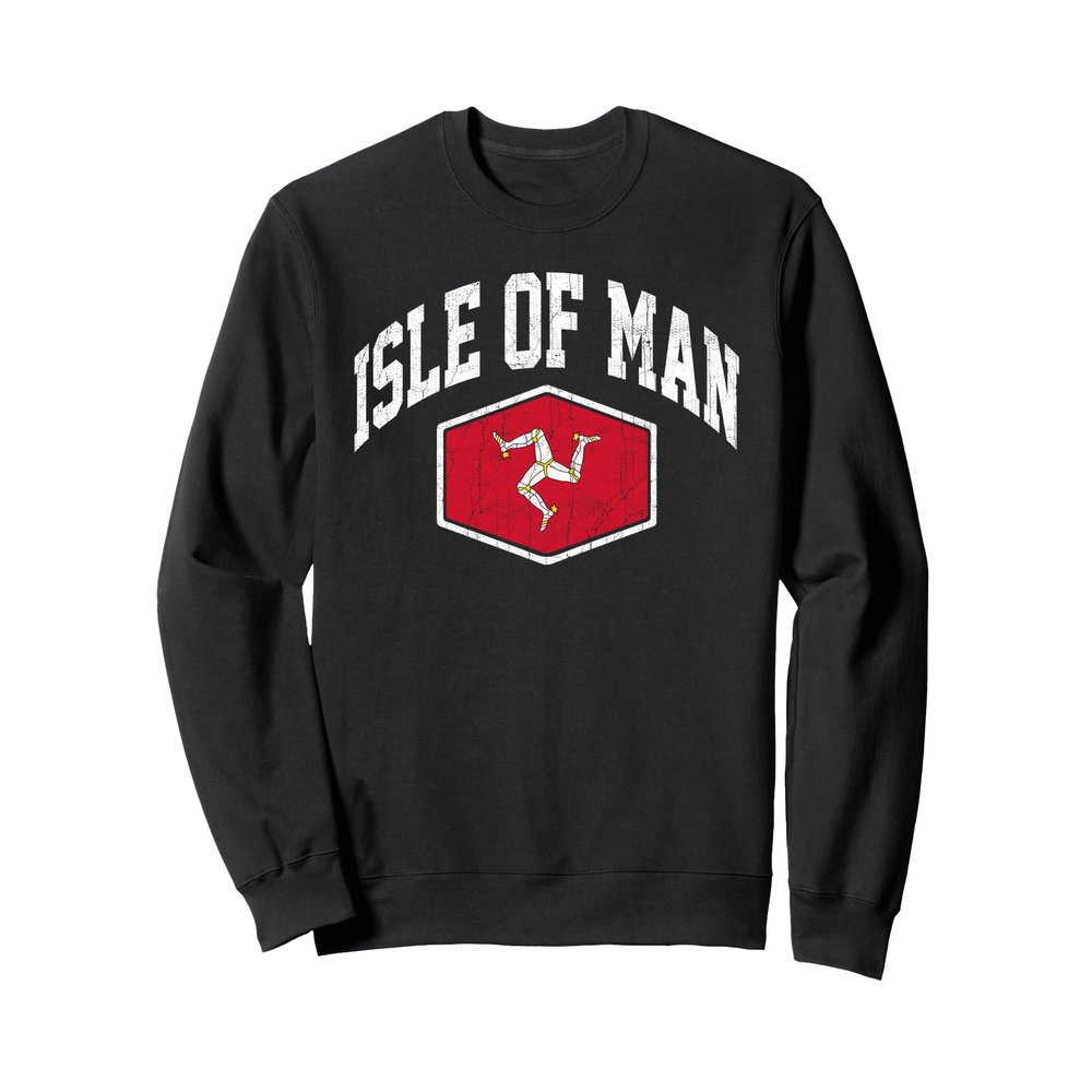 Isle of Man Vintage Flag Throwback Design Classic Souvenir Sweatshirt