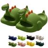 Dinosaur Slippers, Dinosaur Cloud Slides Dinosaur Slides Cute Cartoon Anti-Slip Novelty Open Toe Slides Summer Indoor Outdoor Beach Shoes Sandals for Adult Kids (Dark Green,9.5-10) view 1