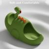 Dinosaur Slippers, Dinosaur Cloud Slides Dinosaur Slides Cute Cartoon Anti-Slip Novelty Open Toe Slides Summer Indoor Outdoor Beach Shoes Sandals for Adult Kids (Black,5.5-6) view 3