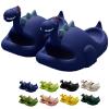 Dinosaur Slippers, Dinosaur Cloud Slides Dinosaur Slides Cute Cartoon Anti-Slip Novelty Open Toe Slides Summer Indoor Outdoor Beach Shoes Sandals for Adult Kids (Blue,8.5 Toddler) view 1