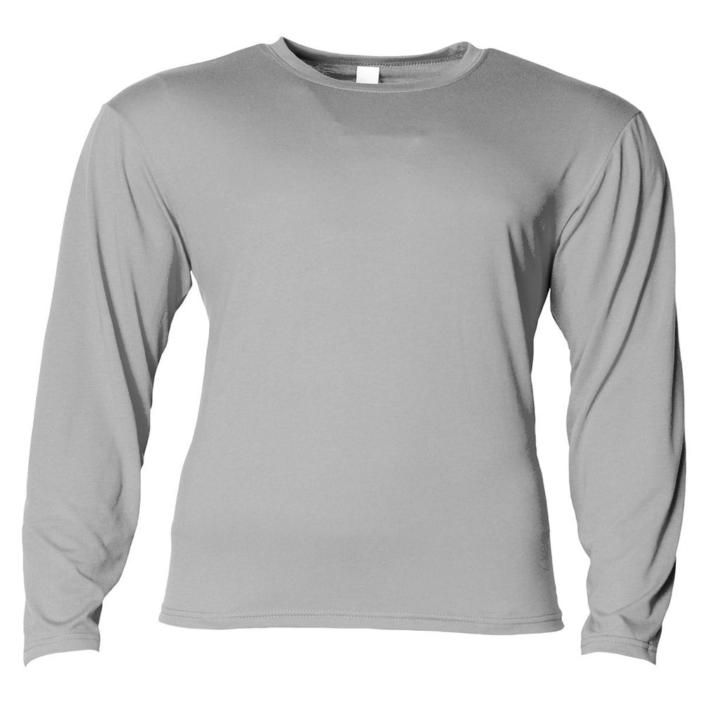 A4 Men's Softek Long-Sleeve T-Shirt - Silver - 2XL