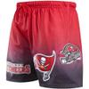 Pro Standard Men's Black/Red Tampa Bay Buccaneers Ombre Mesh Shorts view 2