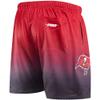 Pro Standard Men's Black/Red Tampa Bay Buccaneers Ombre Mesh Shorts view 3