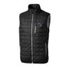 Cutter & Buck Men's Black Minnesota Vikings Helmet Rainier PrimaLoft Eco Insulated Full-Zip Puffer Vest view 2