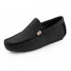 Amali Eric - Men's Velvet Slip-On Loafers - Black, Size 9 view 1