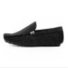 Amali Eric - Men's Velvet Slip-On Loafers - Black, Size 9 view 2