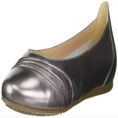 SoftWalk Women's Sofia Loafer Flat, Pewter, 9 Wide