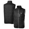 Cutter & Buck Men's Black Detroit Lions Helmet Rainier Primaloft Eco Insulated Full-Zip Puffer Vest view 1