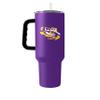 Logo Brands NCAA LSU Tigers 40oz Flipside Powder Coat Tumbler - Double-Wall Insulated, Reusable Straw, Rugged Handle view 1