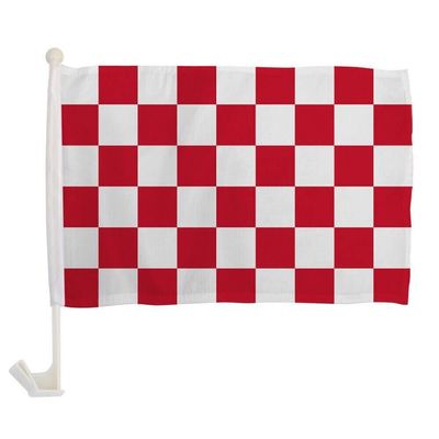 12x18 Red White Checker Checkered Race Car Window Vehicle 12"x18" Flag
