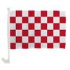 12x18 Red White Checker Checkered Race Car Window Vehicle 12"x18" Flag view 1