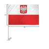 11x15 Poland Eagle Polska Premium Car Window Vehicle 11"x15" Flag clip view 2