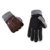 BESPORTBLE Men's Winter Leather Mittens with Thick Fleece Lining Windproof and Gloves for Driving Cycling and Camping Coffee Color