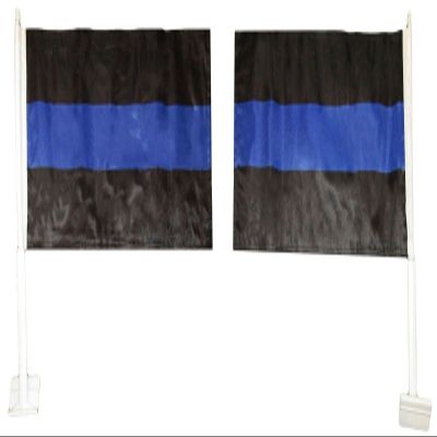 12x18 Police Thin Blue Line Rough Tex Knit Double Sided 12"x18" Car Vehicle Flag